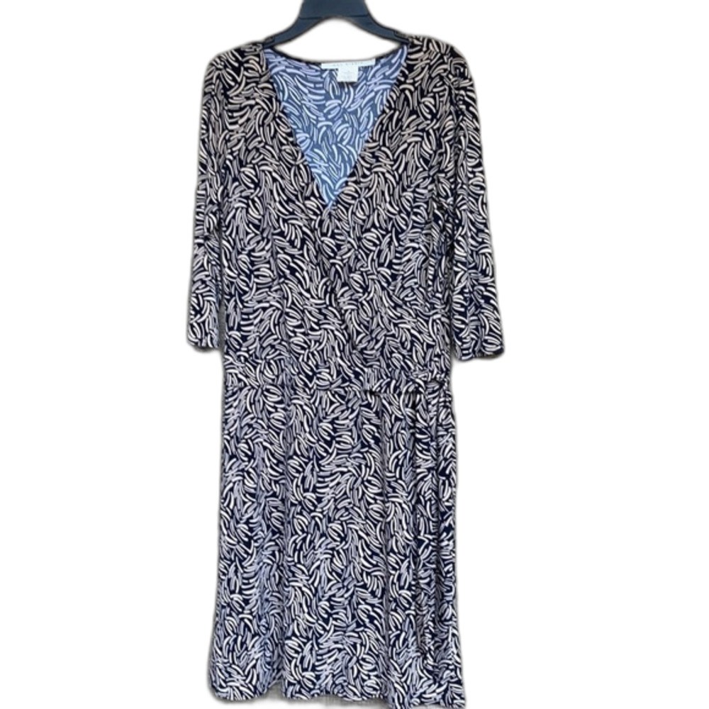 Max Studio belt detail geo print dress